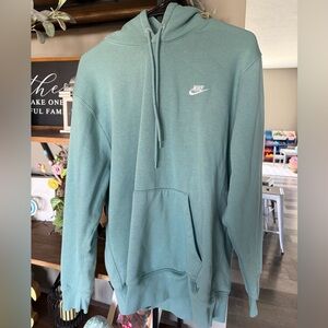 Nike Men's Sage Green Pullover Hoodie - Mens L